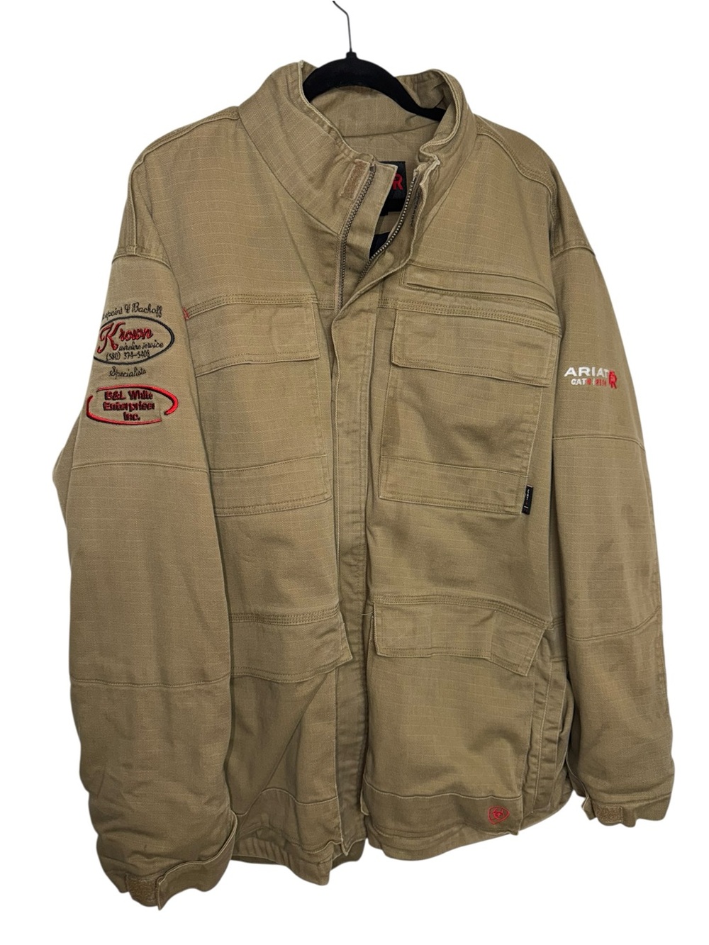Ariat FR Men’s XXL Tan Flame Resistant Utility Work Jacket Embroidered
